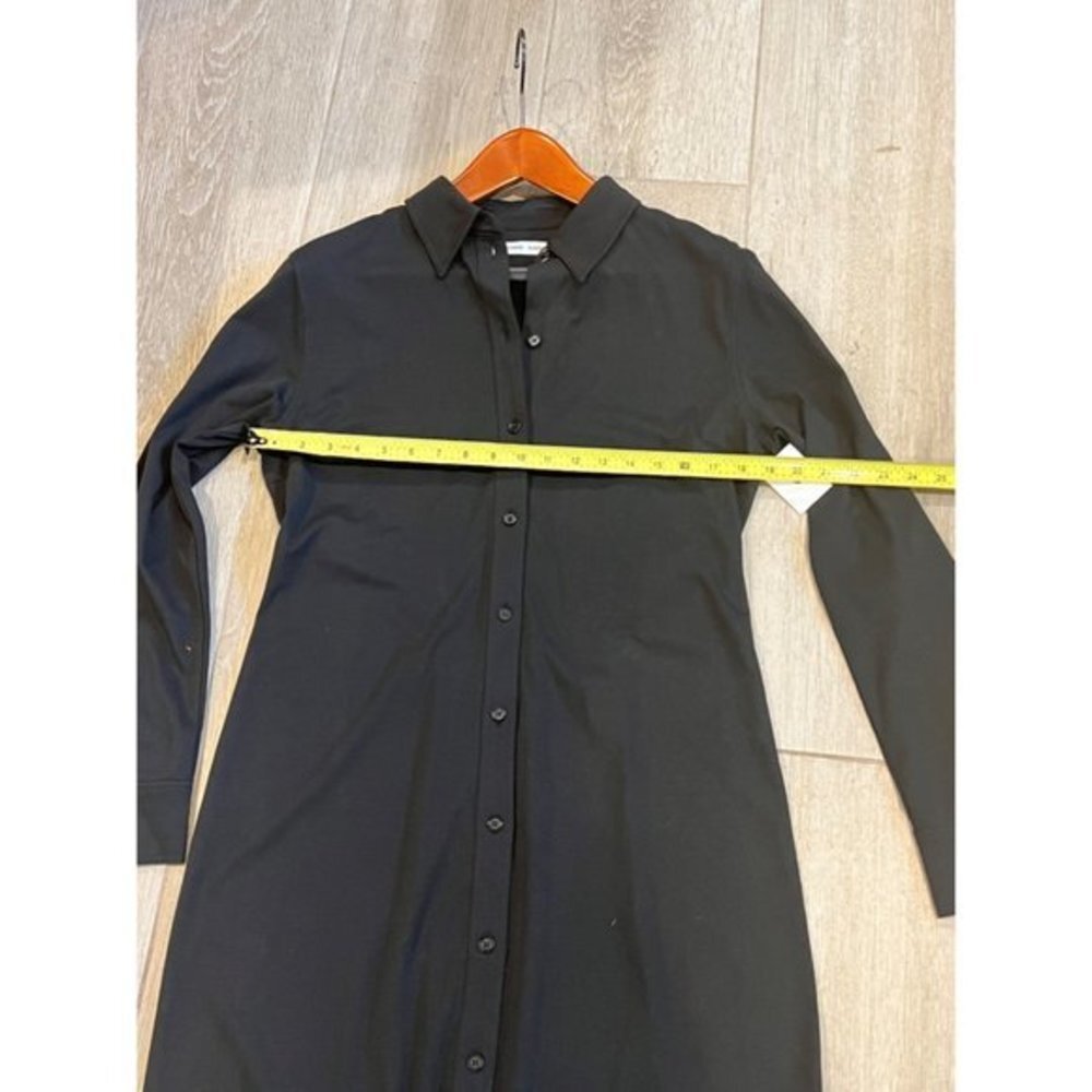 NWOT SAMSØE SAMSØE Cassi Long Sleeve BlackOrganic Cotton Shirtdress SIZE L - Picture 7 of 11